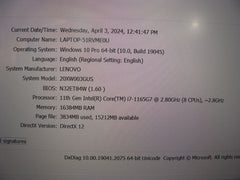 Lenovo ThinkPad X1 Carbon 9th Gen 14" i7-1165G7 2.8GHz 16GB 1TB Excel Battery