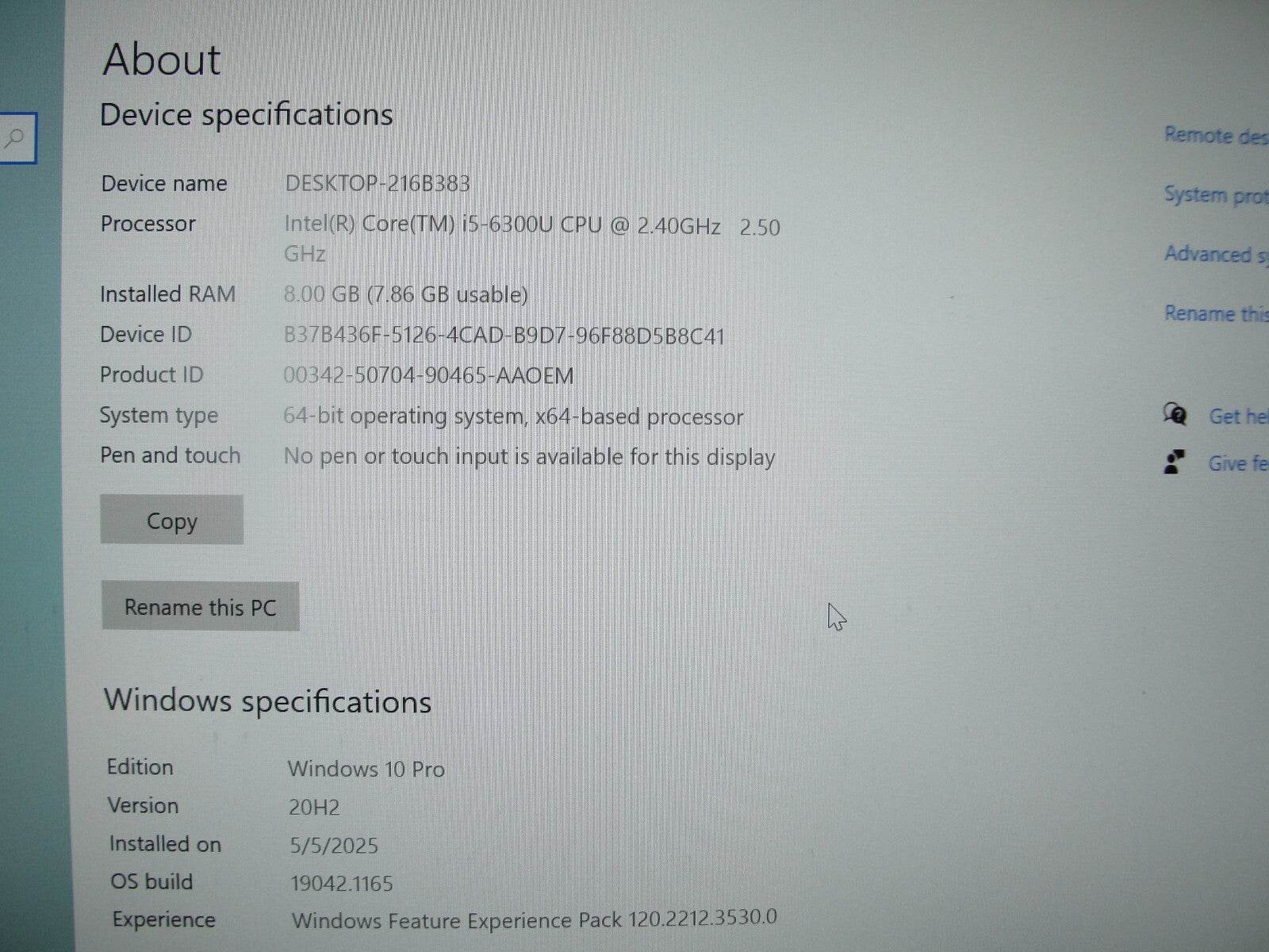 Lenovo ThinkPad X1 Carbon 4th Gen 14” FHD Intel Core i5-6300U 2.4GHz 8GB 256GB - Tested Computer Laptop Parts