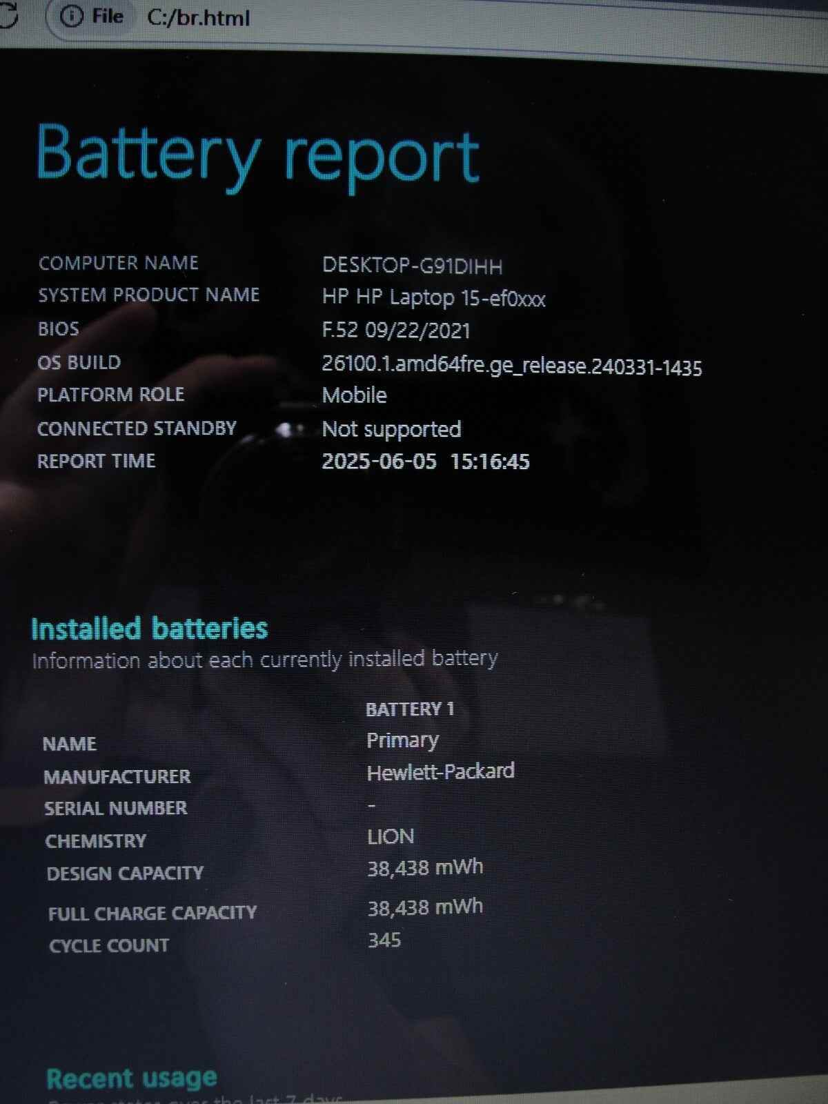 HP 15-ef0023dx 15.6”HD TOUCH AMD Ryzen 5 3500U 2.1GHz 12GB 256GB SSD+Charger - Tested Computer Laptop Parts