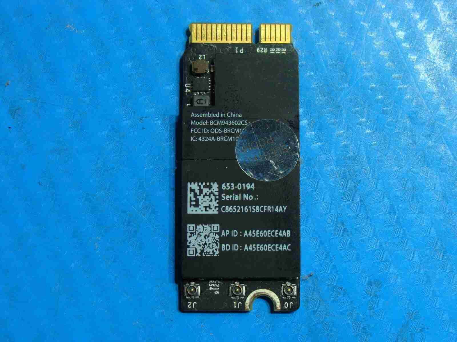 MacBook Pro A1502 13 2015 MF839LL MF840LL MF841LL WiFi Wireless Card 661-02363 - Tested Computer Laptop Parts
