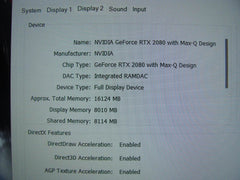 MSI GS65 Stealth 8SG 15.6''FHD 144hz i7-8750H 2.2GHz 16GB 256GB SSD RTX 2080 - Tested Computer Laptop Parts