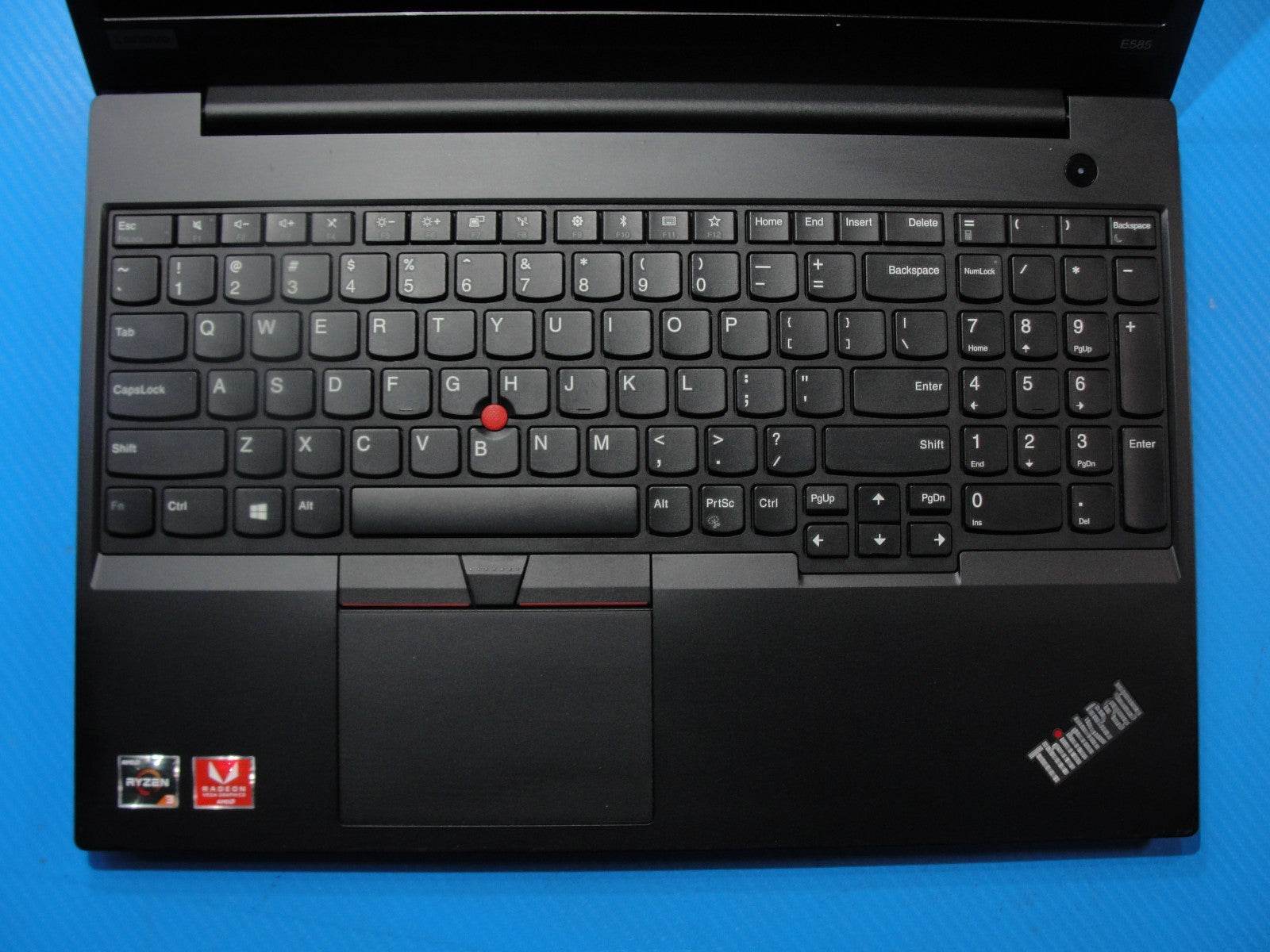 Lenovo ThinkPad E585 15.6” HD AMD Ryzen 3 2200U 2.5GHz 4GB SSD Reset 128GB - Tested Computer Laptop Parts