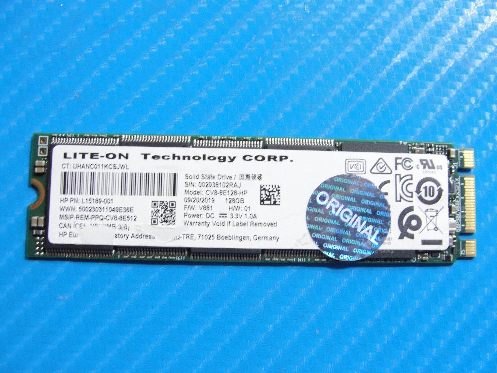 HP 1030 G4 Lite-On 128GB M.2 SATA SSD Solid State Drive CV8-8E128-HP L15189-001 - Tested Computer Laptop Parts