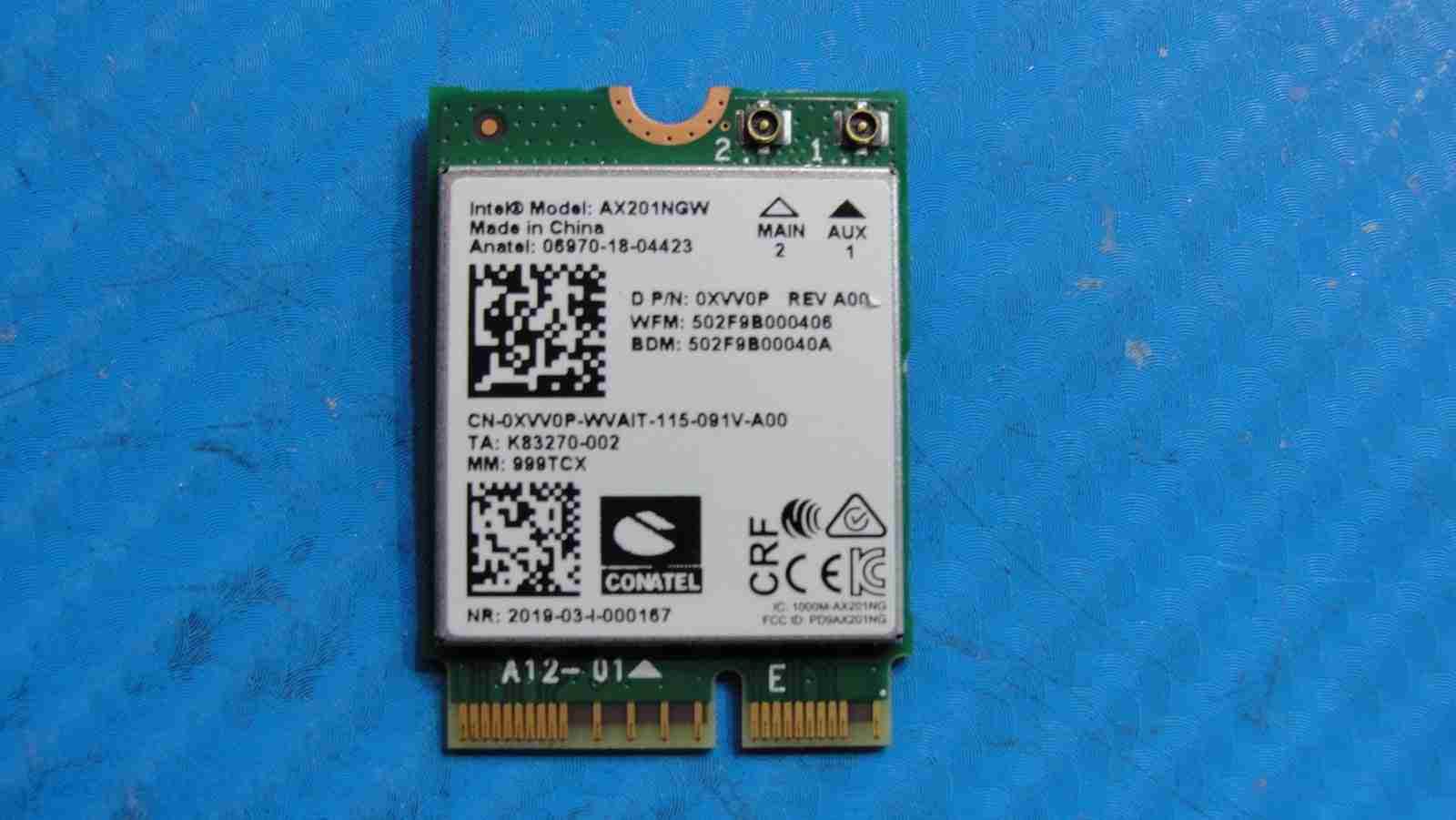 Dell Latitude 14” 5420 Genuine Laptop Wireless WiFi Card AX201NGW XVV0P - Tested Computer Laptop Parts