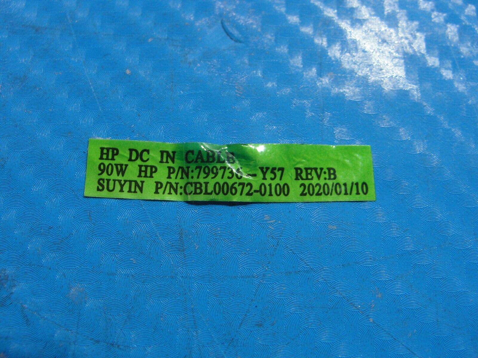 HP 15.6” 15t-da200 Genuine Laptop DC IN Power Jack w/Cable 799736-Y57 - Tested Computer Laptop Parts