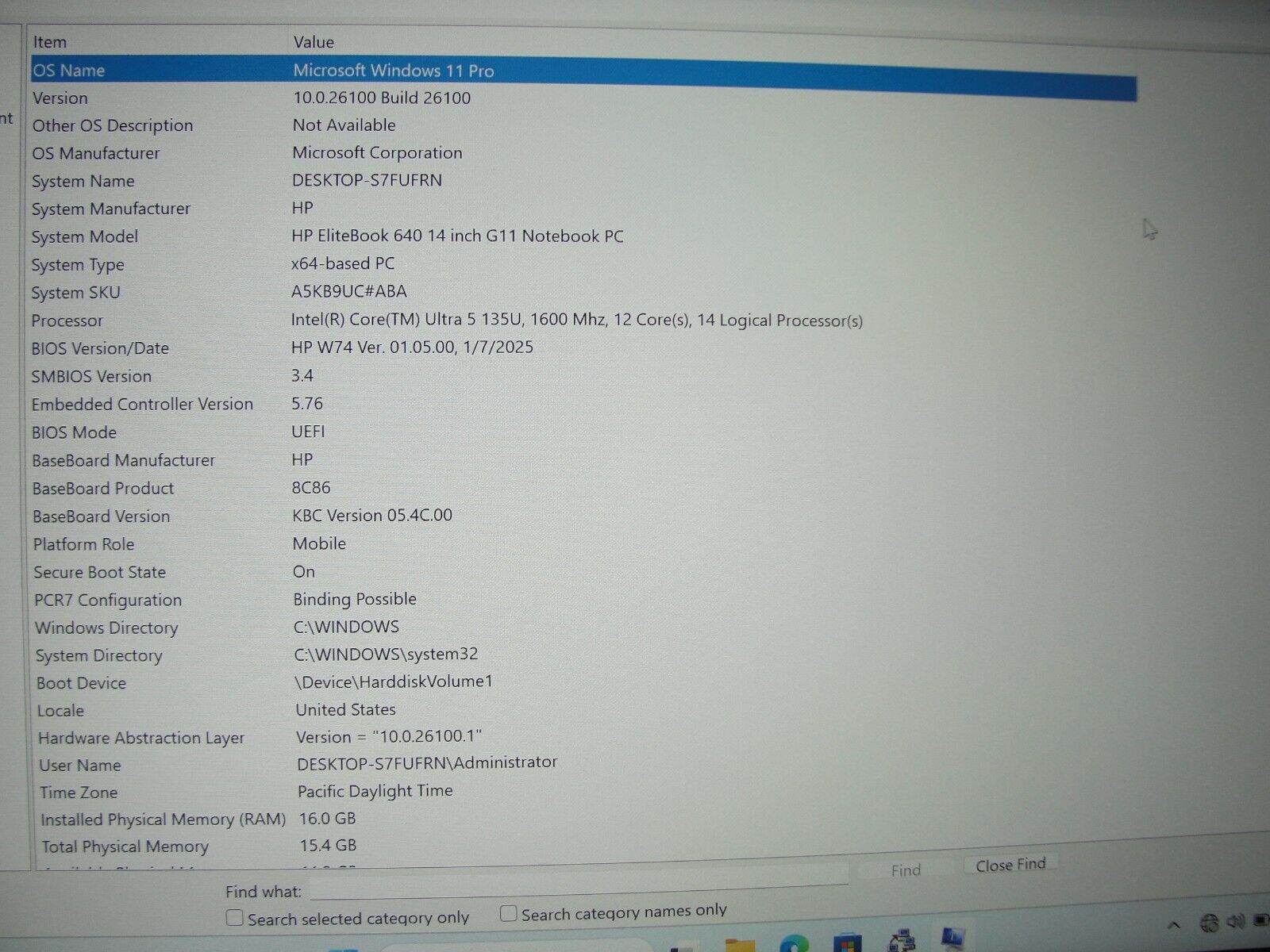 Warranty HP EliteBook 640 G11 14”WUXGA Core Ultra 5 135U 1.6GHz 16GB SSD 256 - Tested Computer Laptop Parts