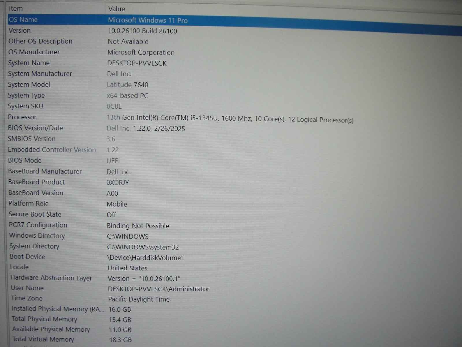 Dell Latitude 7640 16”FHD+ i5-1345U 1.6GHz 16GB 256GB SSD +Charger/ Warranty - Tested Computer Laptop Parts