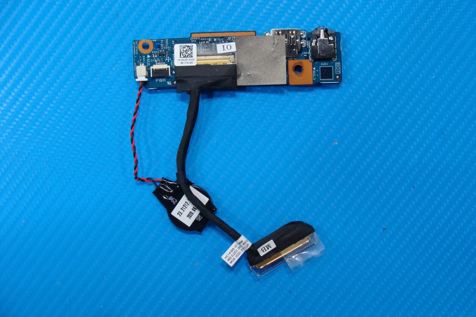 Dell Inspiron 14” 7405 2-in-1 OEM USB Audio SD Card Reader Board w/Cables RRT4V