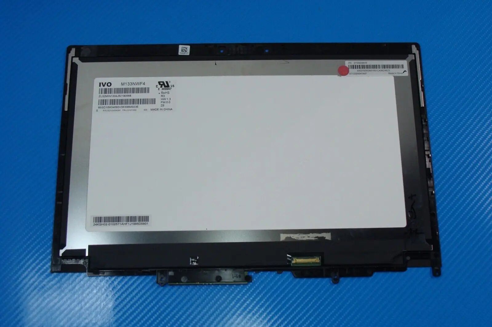 Lenovo ThinkPad 13.3” X380 Yoga IVO Glossy FHD LCD Touch Screen M133NWF4