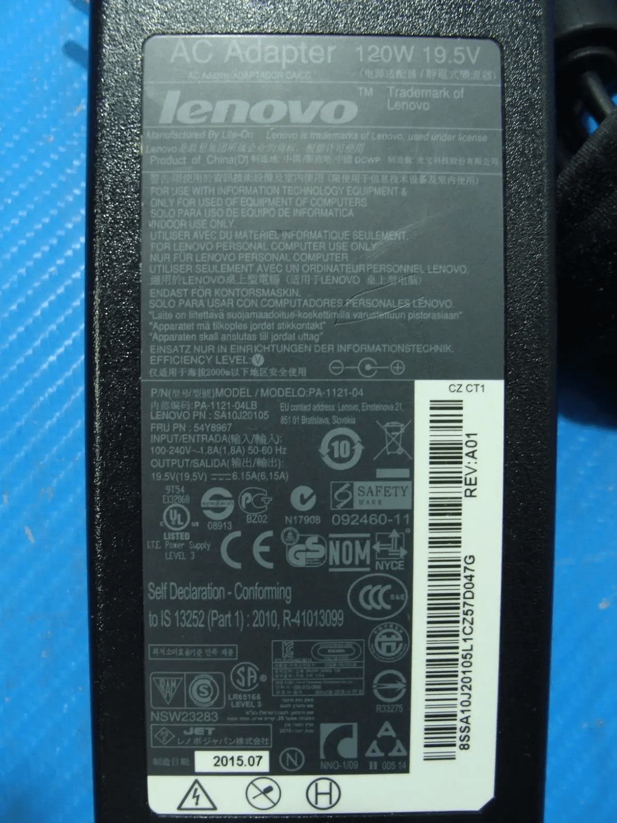 120W AC Adapter Charger Square Tip PA-1121-72 PA-1121-04 Lenovo C560 C460 S515 - Tested Computer Laptop Parts
