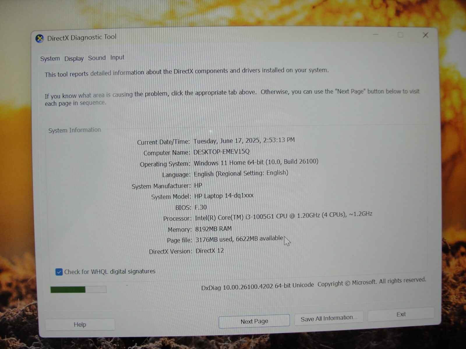 HP 14-DQ1043CL 14” FHD Intel Core i3-1005G1 1.2GHz 8GB 256GB SSD +Charger - Tested Computer Laptop Parts