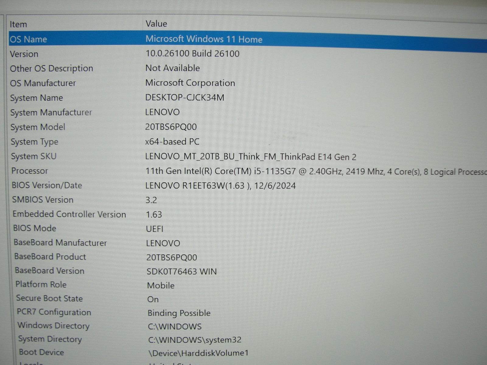Lenovo ThinkPad E14 Gen 2 14” FHD Core i5-1135G7 2.4GHz 16GB 512GB SSD +Charger - Tested Computer Laptop Parts