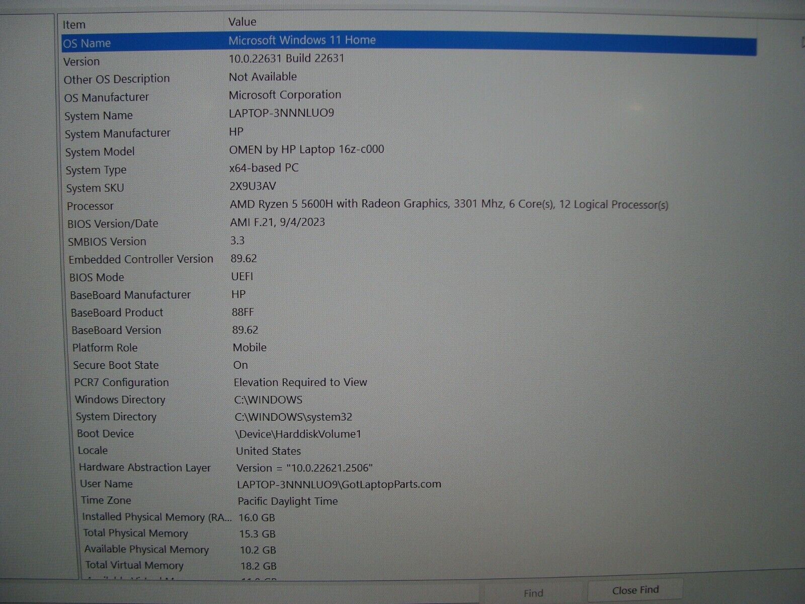 HP OMEN Gaming Laptop 16z-c000 16.1