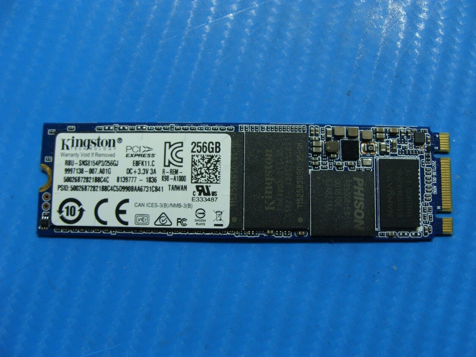 Asus GL504GM Kingston 256GB M.2 SATA SSD Solid State Drive RBU-SNS8154P3/256GJ