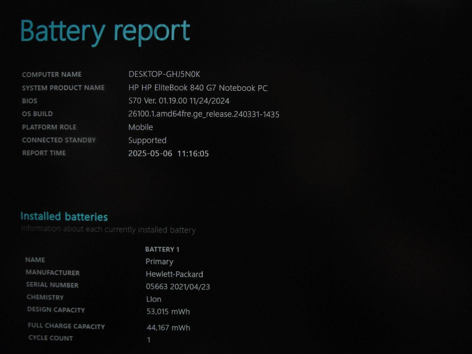 HP EliteBook 840 G7 14” FHD Intel Core i7-10610U 1.8GHz 8GB 256GB SSD + Charger - Tested Computer Laptop Parts