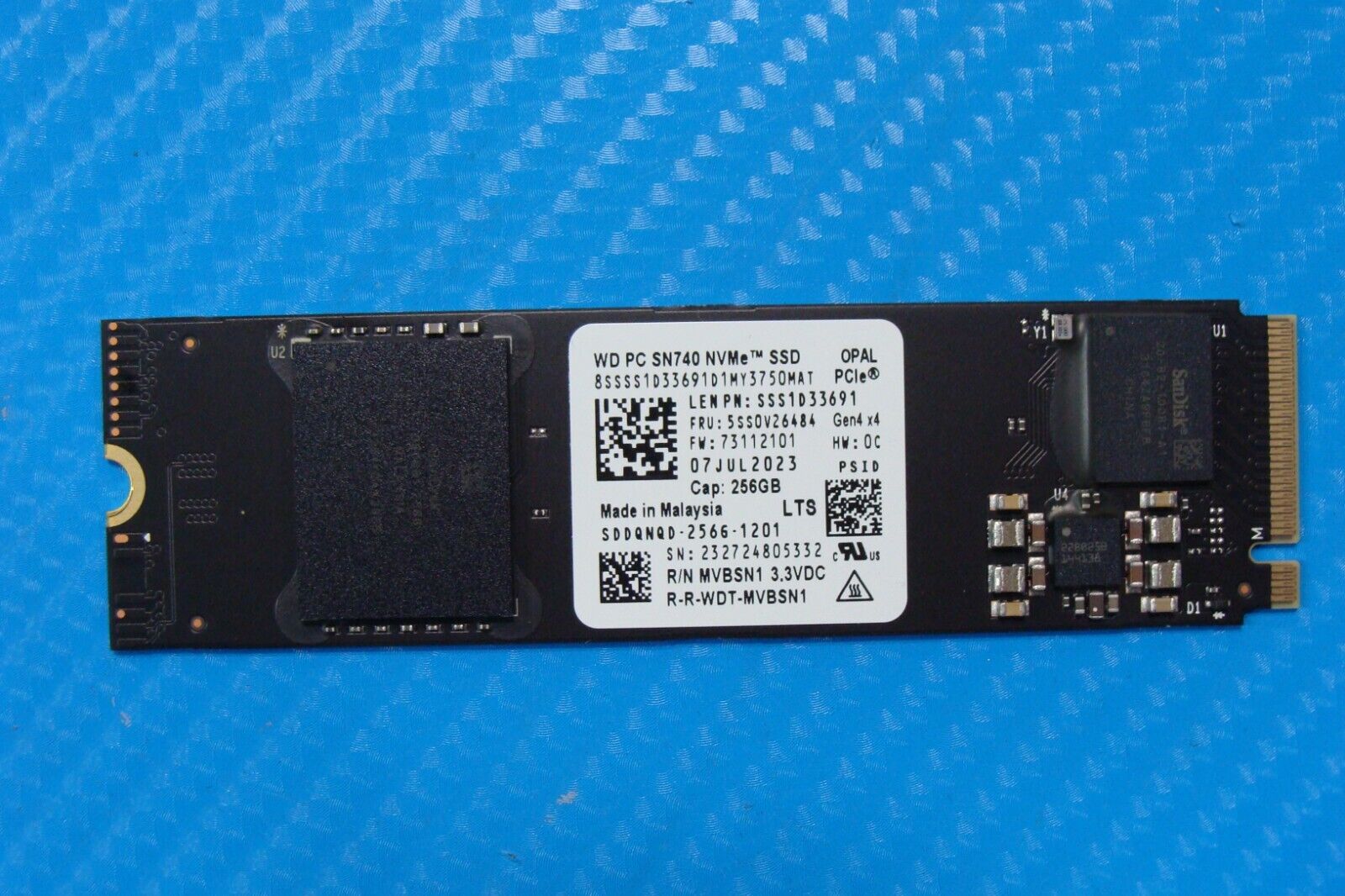 Lenovo T14 Gen 2 WD M.2 NVMe 256GB SSD Solid State Drive SDDQNQD-256G-1201