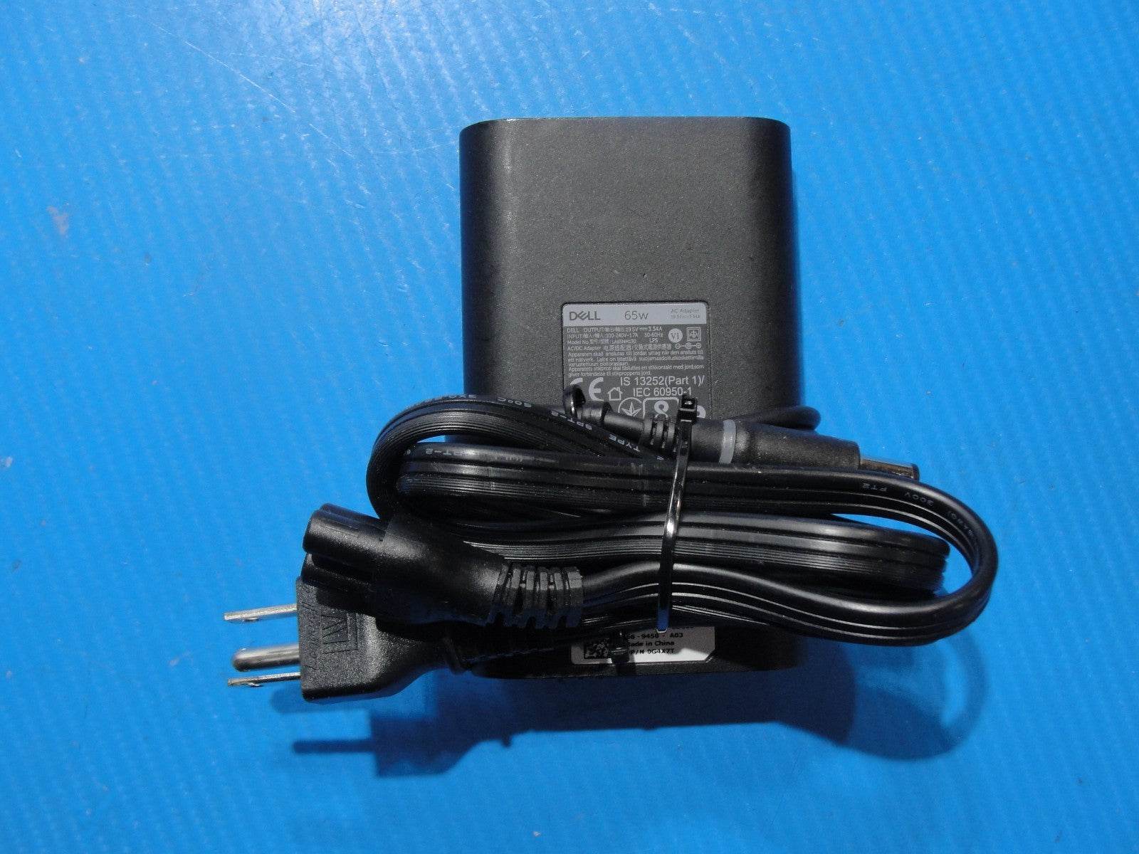 Genuine Dell 65W AC Adapter Charger – 19.5V 3.34A – 7.4mm x 5.0mm Black Tip - Tested Computer Laptop Parts