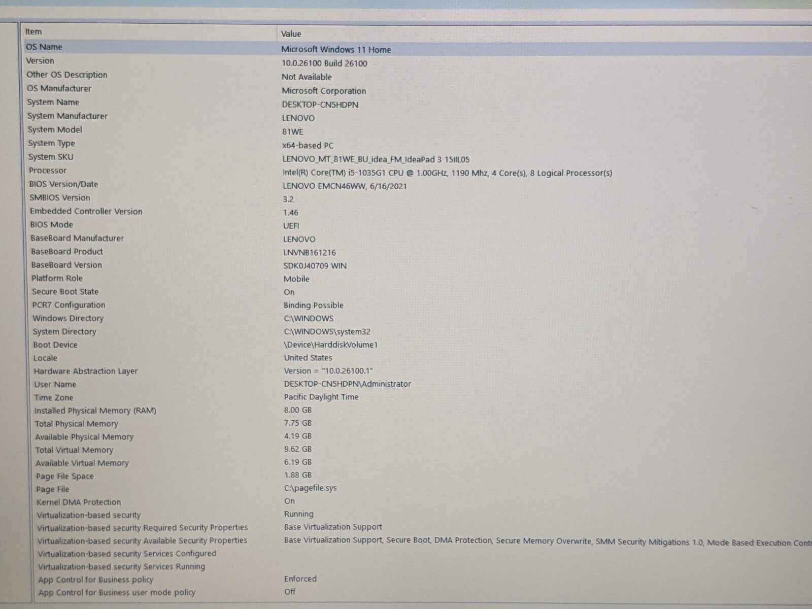 Lenovo ideapad 3 15IIL05 15.6