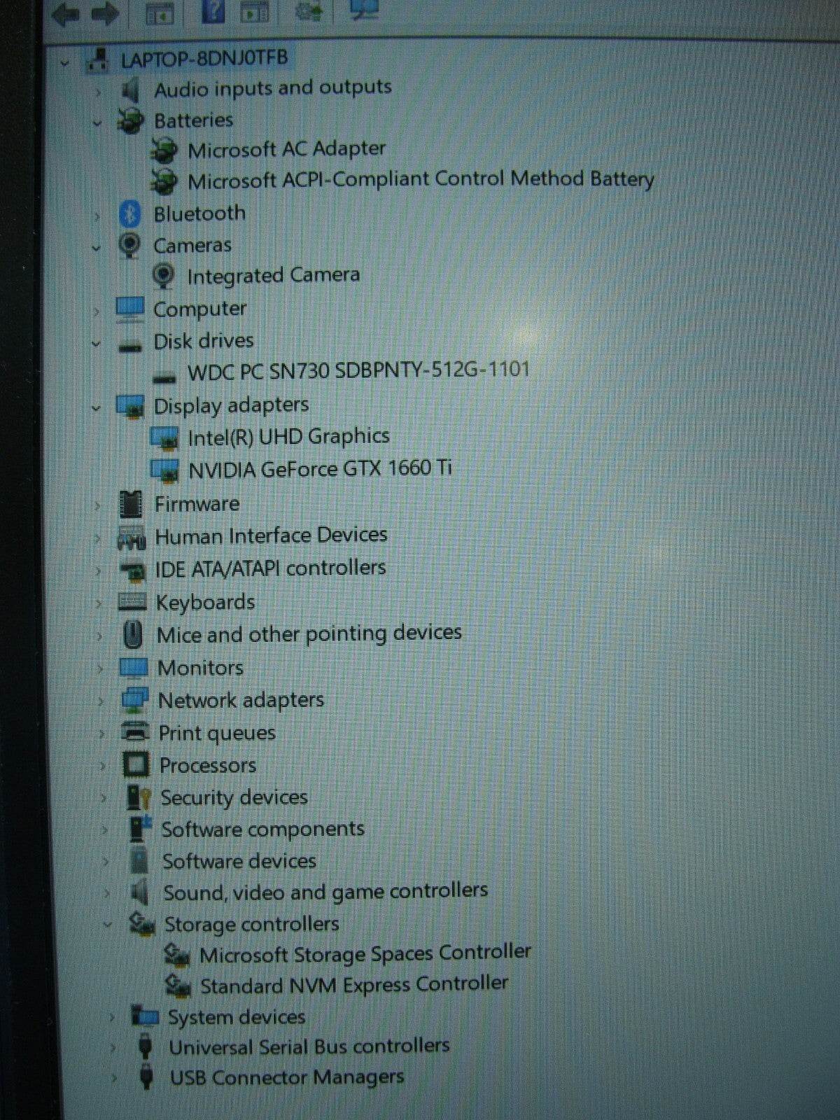 Lenovo Legion 5-15IMH05H 15.6” FHD 120hz i7-10750H 2.6GHz 8GB 512GB GTX1660 Ti - Tested Computer Laptop Parts