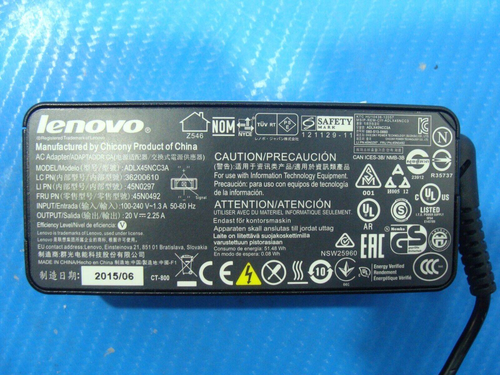 Genuine 45W AC Adapter Charger Lenovo ThinkPad X250 X260 X240 X270 - Tested Computer Laptop Parts