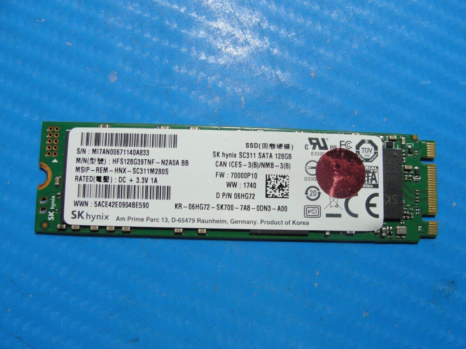 Dell 15 7577 SK Hynix 128GB M.2 SATA Solid State Drive HFS128G39TNF-N2A0A 6HG72 - Tested Computer Laptop Parts