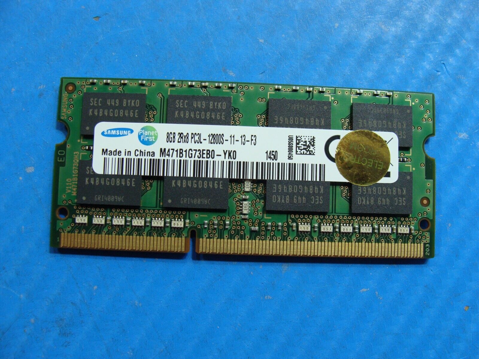 Dell 13 7353 Samsung 8GB 2Rx8 PC3L-12800S Memory RAM SO-DIMM M471B1G73EB0-YK0