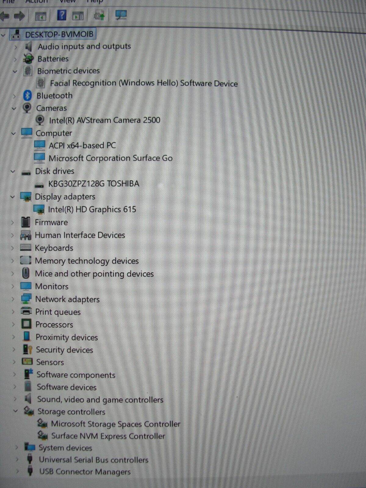 Microsoft Surface Go 1824 10”HD+ Intel Pentium 4415Y 1.6GHz 4GB SSD Reset 128GB - Tested Computer Laptop Parts