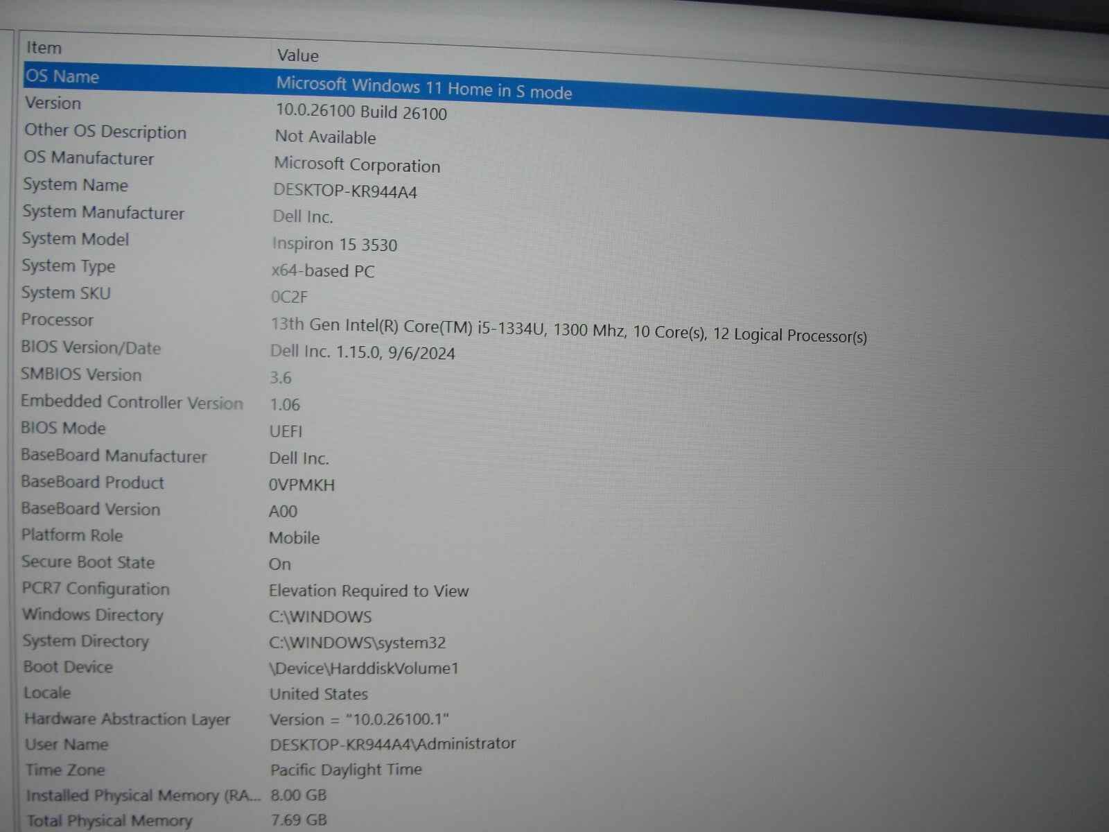 Dell Inspirion 3530 15” TOUCH FHD Core i5-1334U 1.3GHz 8GB 512GB SSD +Charger - Tested Computer Laptop Parts