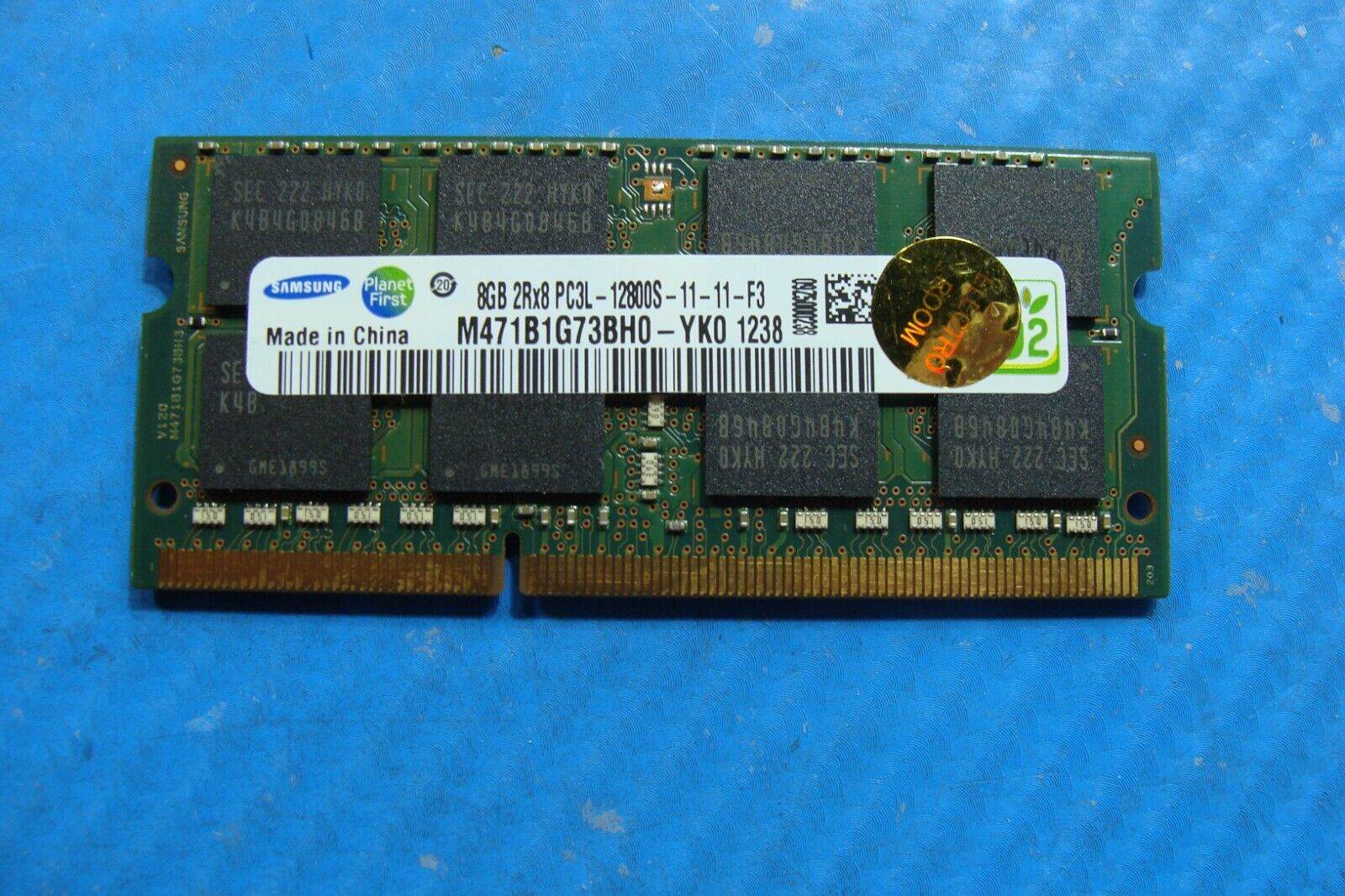 HP dv7-7243cl Samsung 8GB PC3L-12800S SO-DIMM Memory RAM M471B1G73BH0-YK0 - Tested Computer Laptop Parts