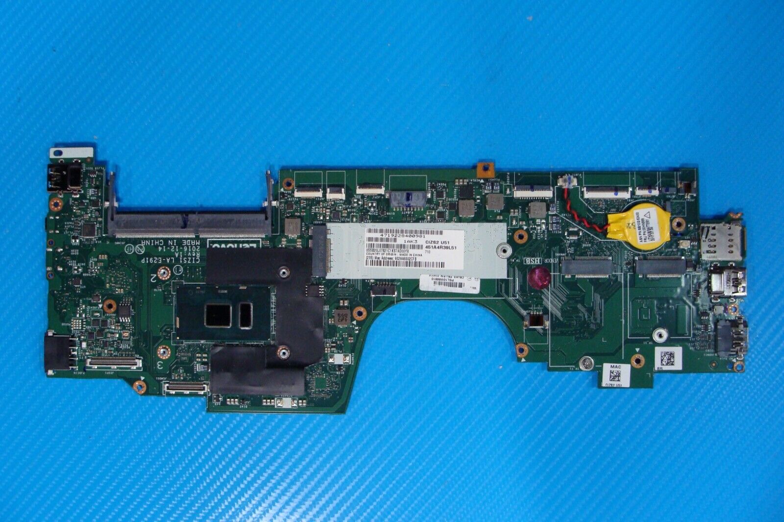 Lenovo ThinkPad 13.3” Yoga 370 OEM Intel i5-7300U 2.6GHz Motherboard LA-E291P
