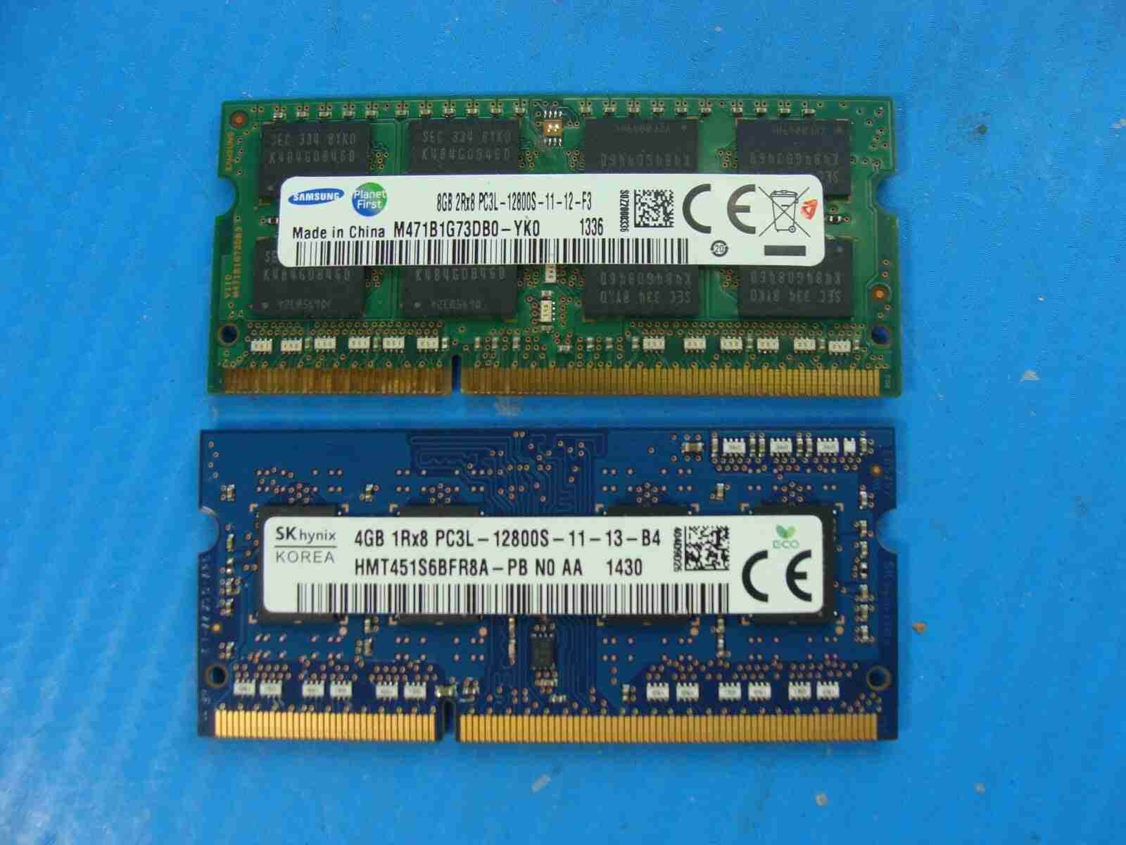 Asus GL551JK SK hynix+Samsung 12GB (4GB+8GB) Memory RAM SO-DIMM M471B1G73DB0-YK0 - Tested Computer Laptop Parts