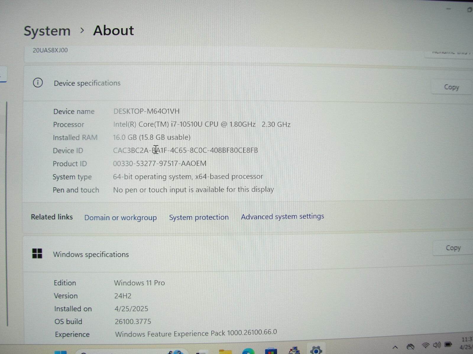 Lenovo ThinkPad X1 Carbon Gen 8 14” FHD+ Intel Core i7-10510U 1.8GHz 16GB 512GB - Tested Computer Laptop Parts