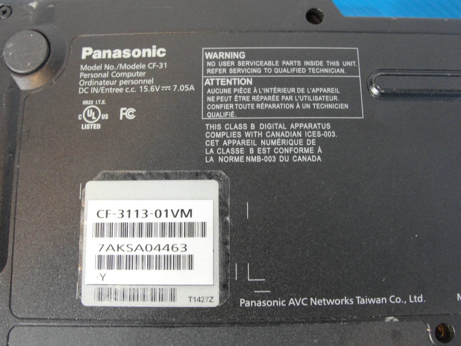 Panasonic Toughbook CF-31 MK5 Touch i5-5300U 2.30GHz 16GB 1TB SSD /READ - Tested Computer Laptop Parts