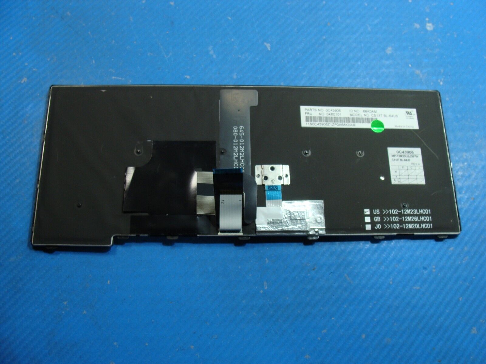 Lenovo ThinkPad 14” T460 Genuine Laptop Backlit Keyboard 04X0101 0C43906