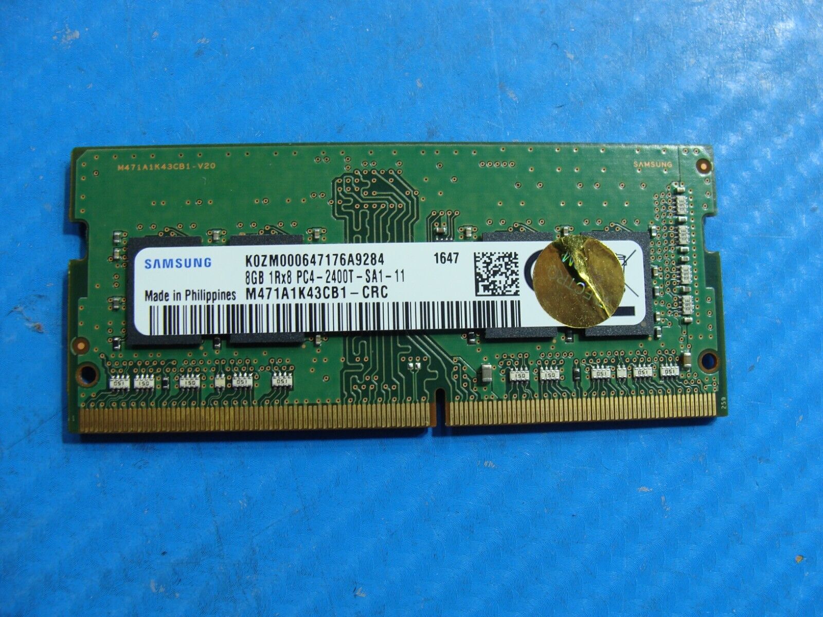 Lenovo P50 Samsung 8GB 1Rx8 PC4-2400T Memory RAM SO-DIMM M471A1K43CB1-CRC