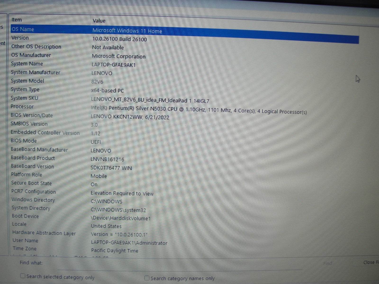 Lenovo IdeaPad 1 14IGL7 14” HD Intel Pentium Silver N5030 1.1GHz 4GB 128GB SSD - Tested Computer Laptop Parts