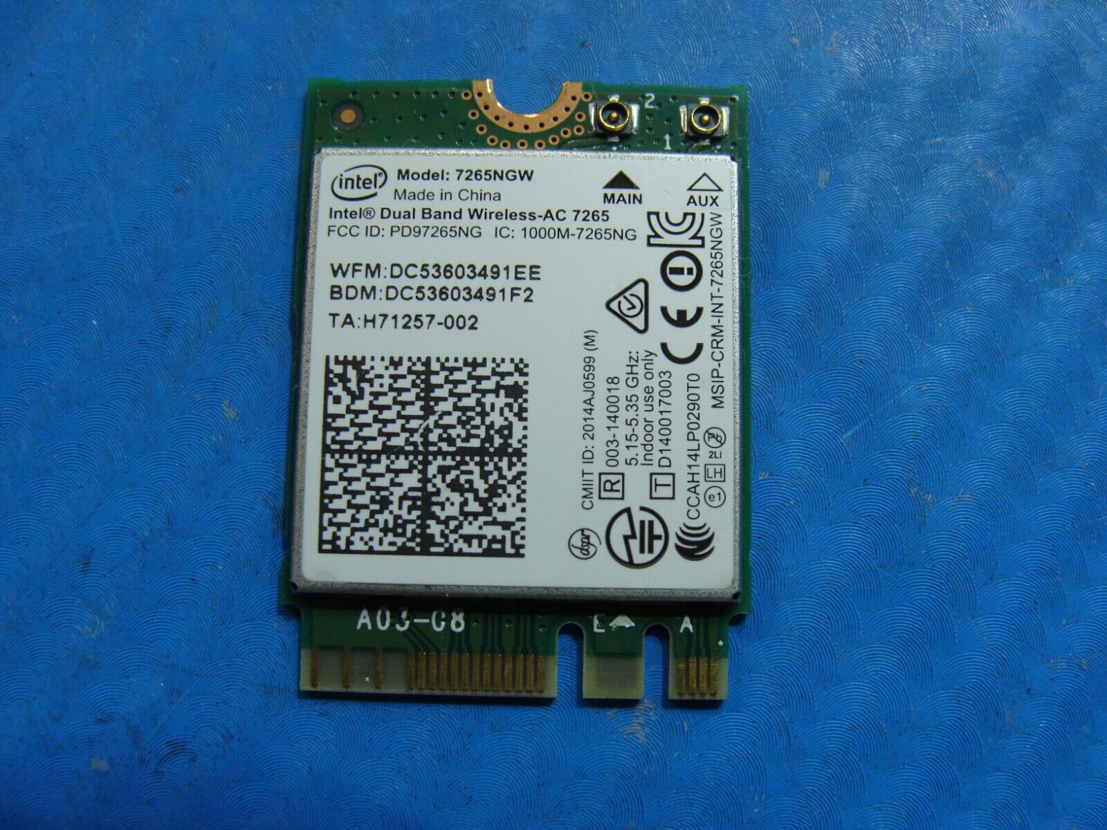 Asus ROG 15.6” GL552VW-DH71 Genuine Laptop WiFi Wireless Card 7265NGW H71257-002