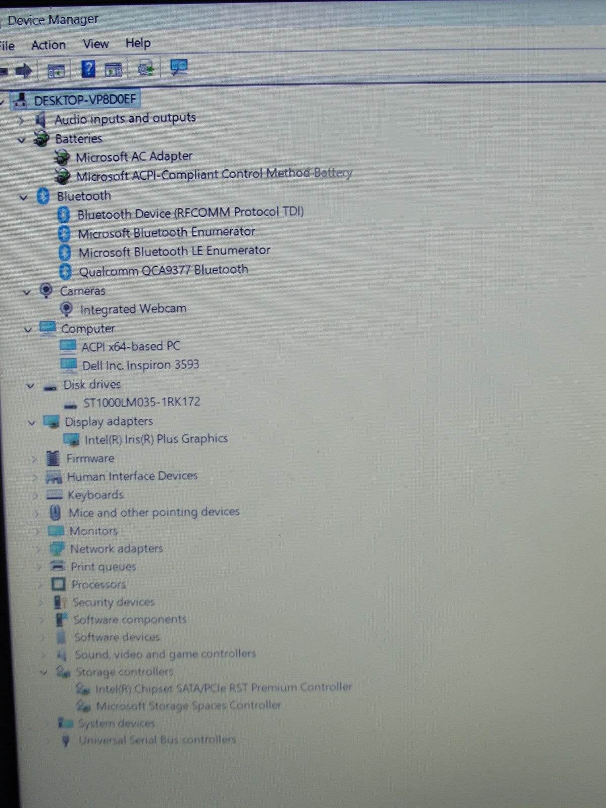 Dell Inspiron 3593 15.6” TOUCH FHD Core i7-1065G7 1.3GHz 12GB 1TB HDD + Charger - Tested Computer Laptop Parts