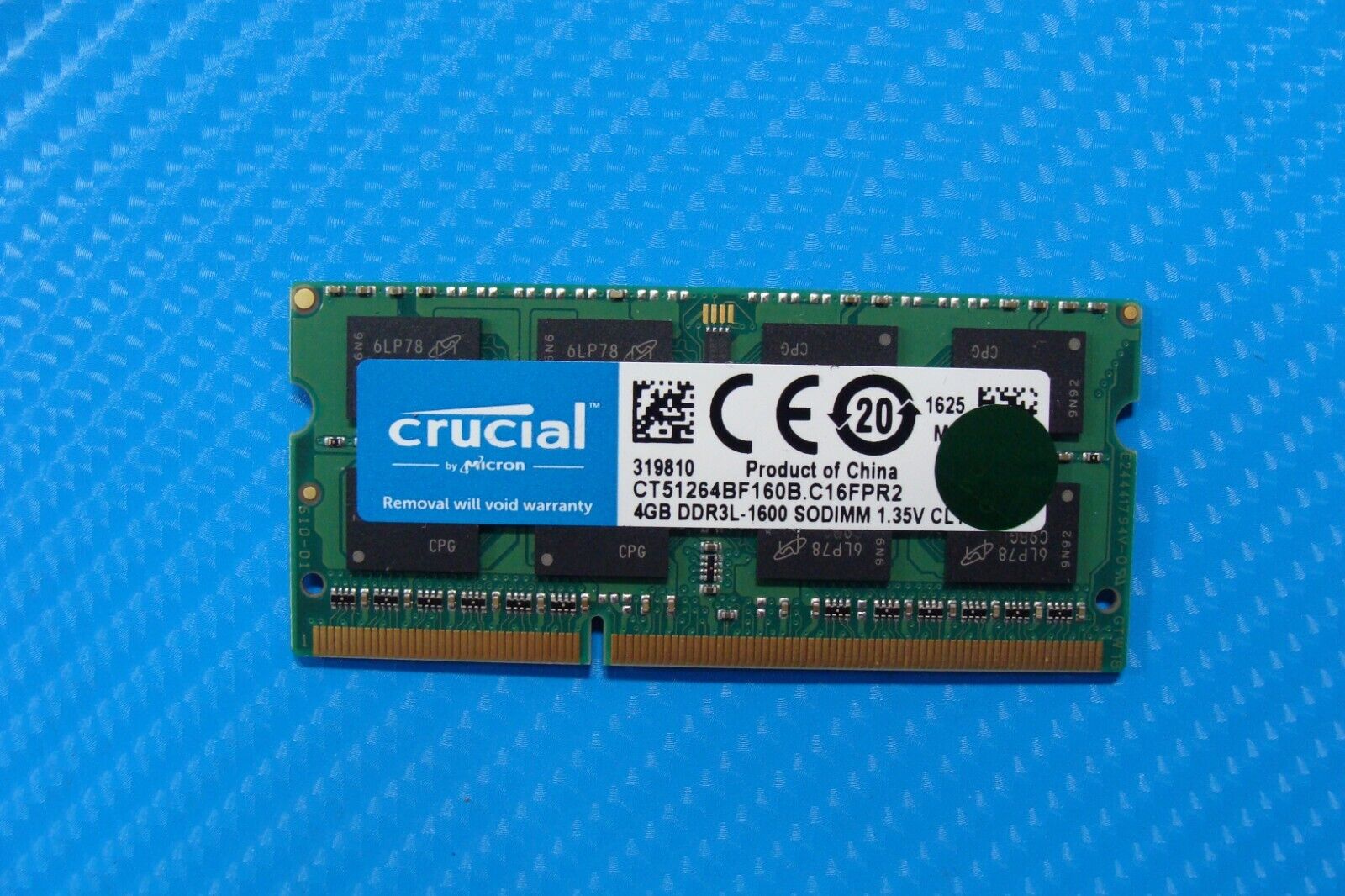 Dell 3570 Crucial 4GB DDR3L-1600 Memory RAM SO-DIMM CT51264BF160B.C16FPR2