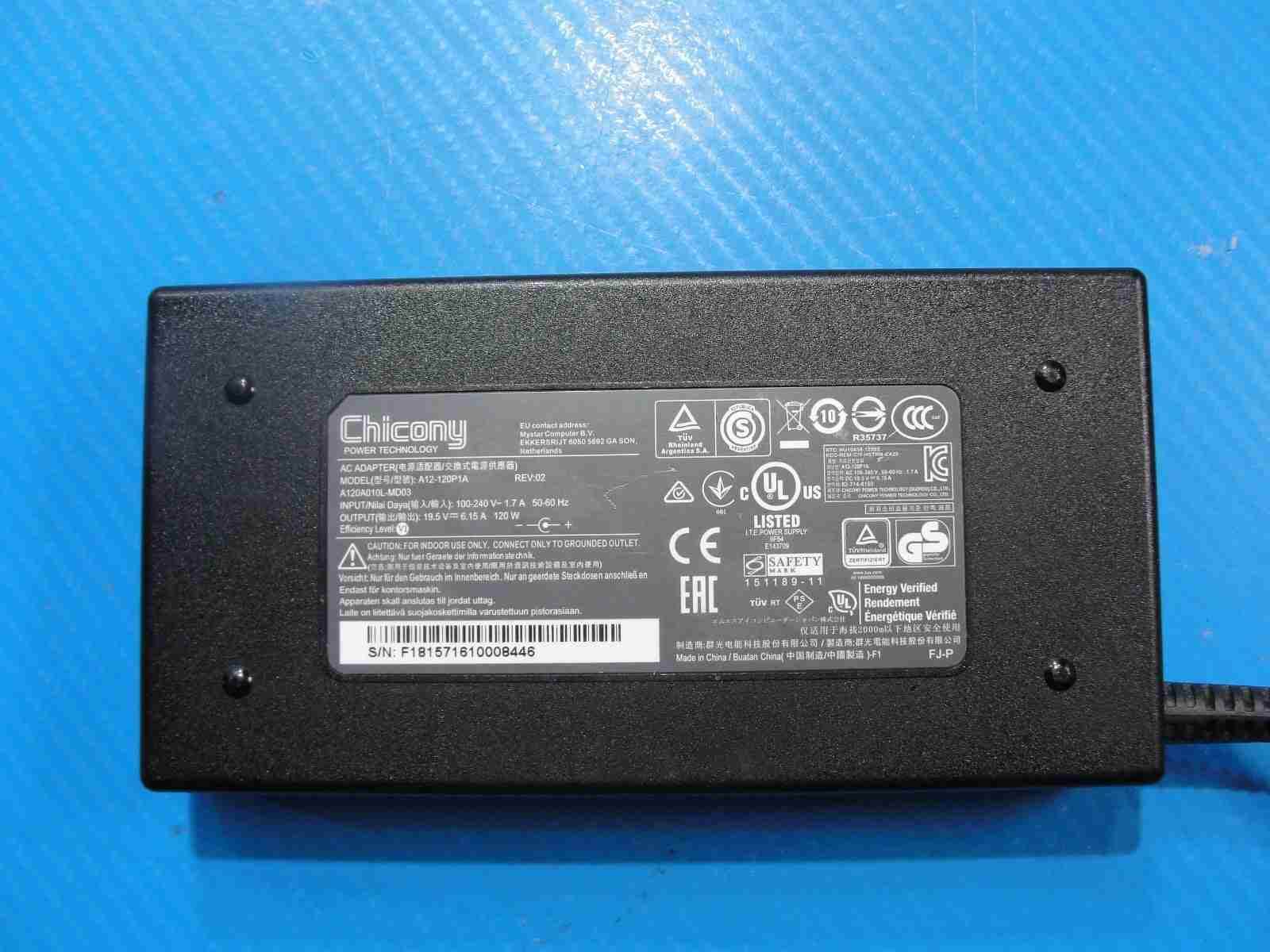 CHICONY power adapter Model: A12-120P1A P/N: A120A010L-MD03 -120W - Tested Computer Laptop Parts