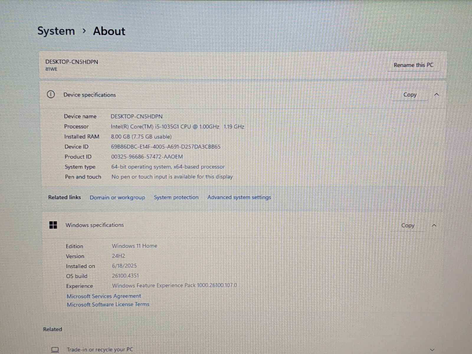 Lenovo ideapad 3 15IIL05 15.6