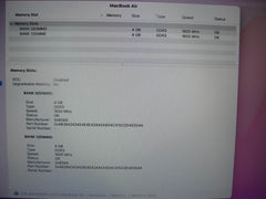 Apple Macbook Air A1466 (2017)13”HD Intel Core i5-5350U 1.8GHz 8GB 128GB SSD - Tested Computer Laptop Parts