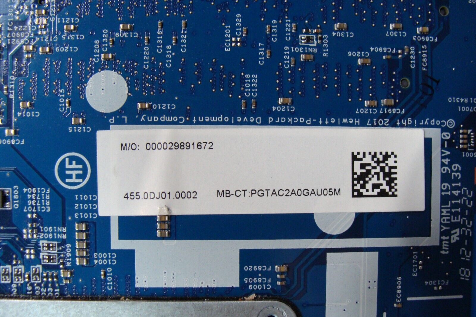 HP Envy x360 15.6” 15t-aq200 Intel i7-8550U 1.8GHz Motherboard 448.0DJ05.0021