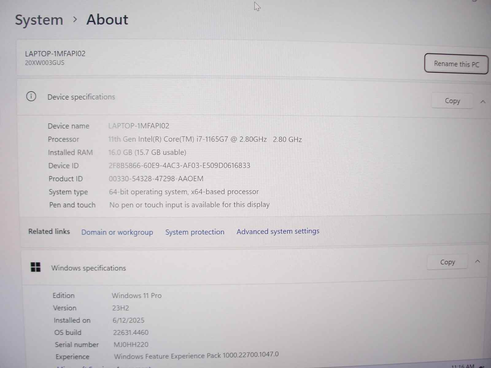 Lenovo ThinkPad X1 Carbon Gen 9 14”WUXGA EVO i7-1165G7 2.8GHz 16GB 512GB SSD - Tested Computer Laptop Parts