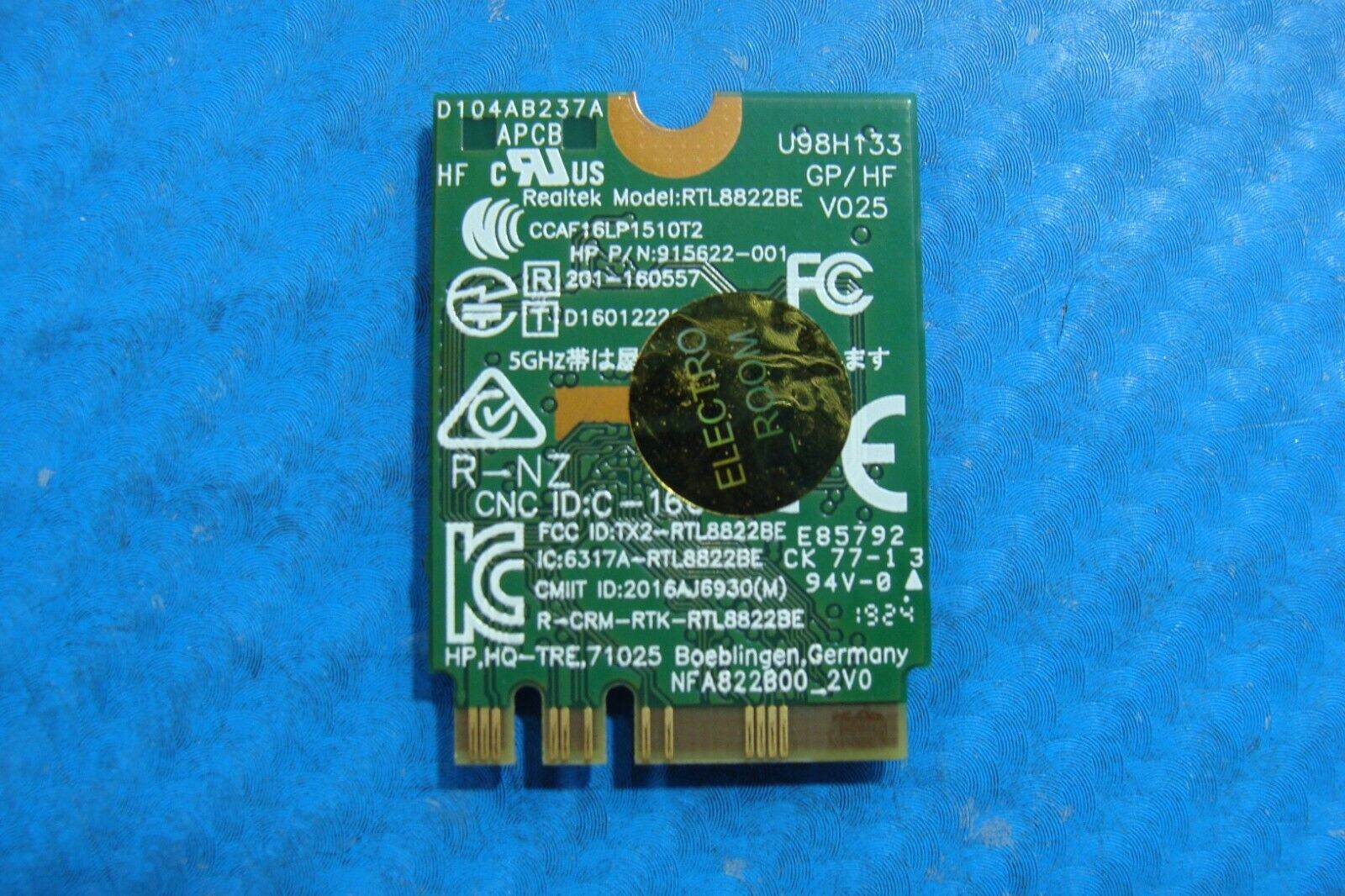 HP AIO 24-f1047c Genuine WiFi Wireless Card RTL8822BE 915622-001 915623-001 - Tested Computer Laptop Parts