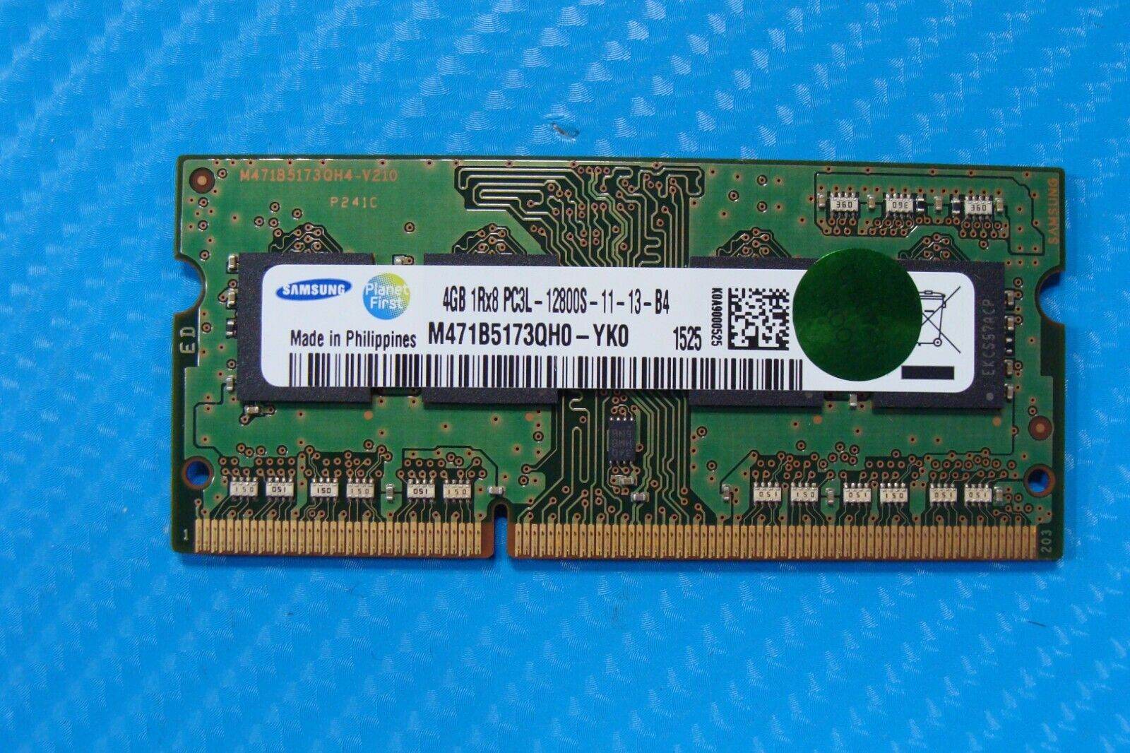Dell 15 5559 Samsung 4GB 1Rx8 PC3L-12800S Memory RAM M471B5173QH0-YK0 - Tested Computer Laptop Parts