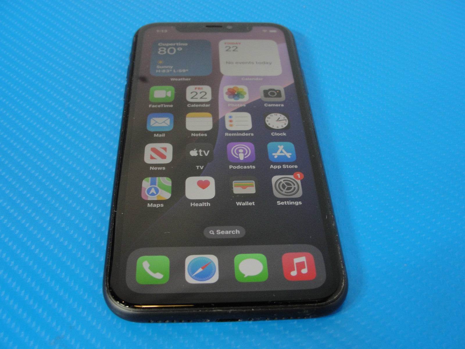 Apple iPhone 11 A2111 Spectrum 64GB Black /Dual SIM -eSIM /Good/Good Battery - Tested Computer Laptop Parts
