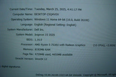 Dell Inspiron 15 3535 15.6” FHD TOUCH AMD Ryzen 5 7530U 2GHz 8GB 512GB Win11Home - Tested Computer Laptop Parts