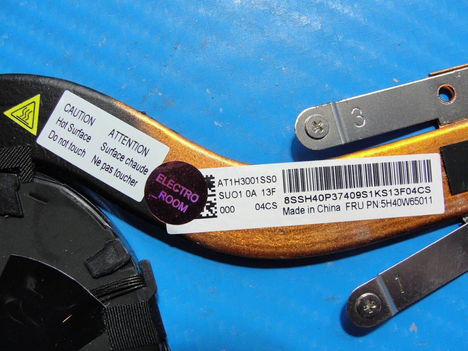 Lenovo ThinkPad 14” X1 Carbon Gen 8 CPU Cooling Fan w/Heatsink 5H40W65011 - Tested Computer Laptop Parts