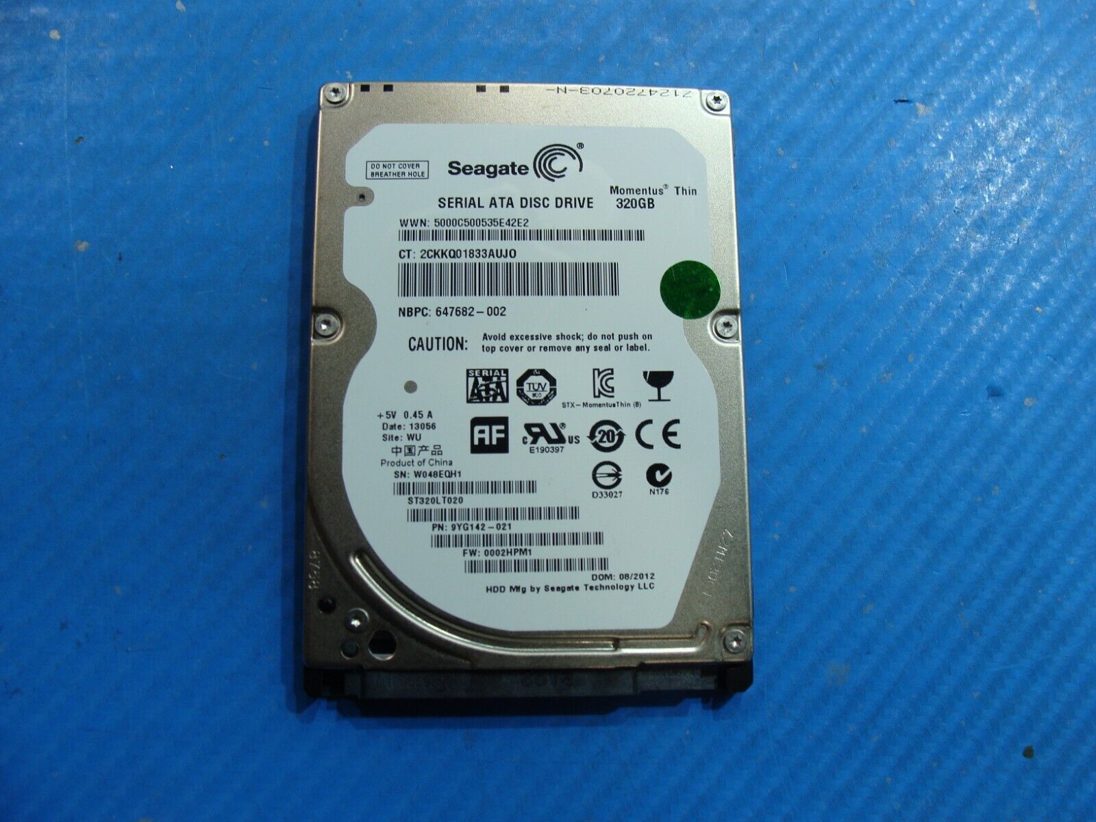HP m3-u101dx 320GB SATA HDD Hard Drive Disk ST320LT020 9YG142-021